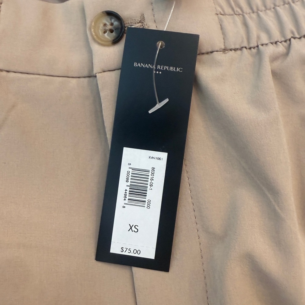 Woman’s Banana Republic Tan Ankle Crop Pants Elastic waist back  Size XS - Picture 3 of 3